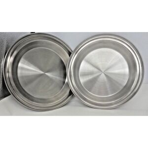 Saladmaster Stainless Steel Two-Piece Set 9 Inch 22 cm Silver - Pie Pans